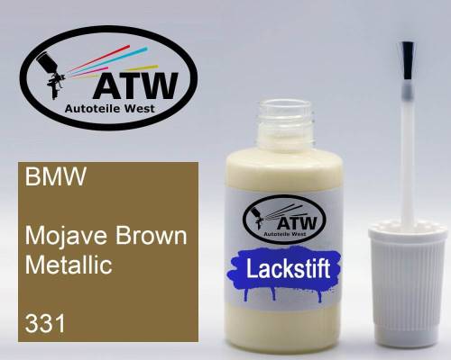 BMW, Mojave Brown Metallic, 331: 20ml Lackstift, von ATW Autoteile West.